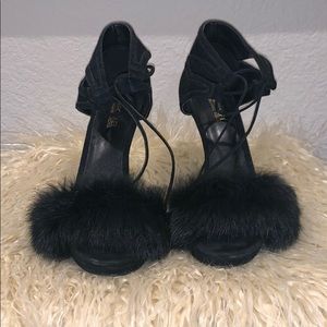 🎉REMI michael kors rabbit fur heels🎉